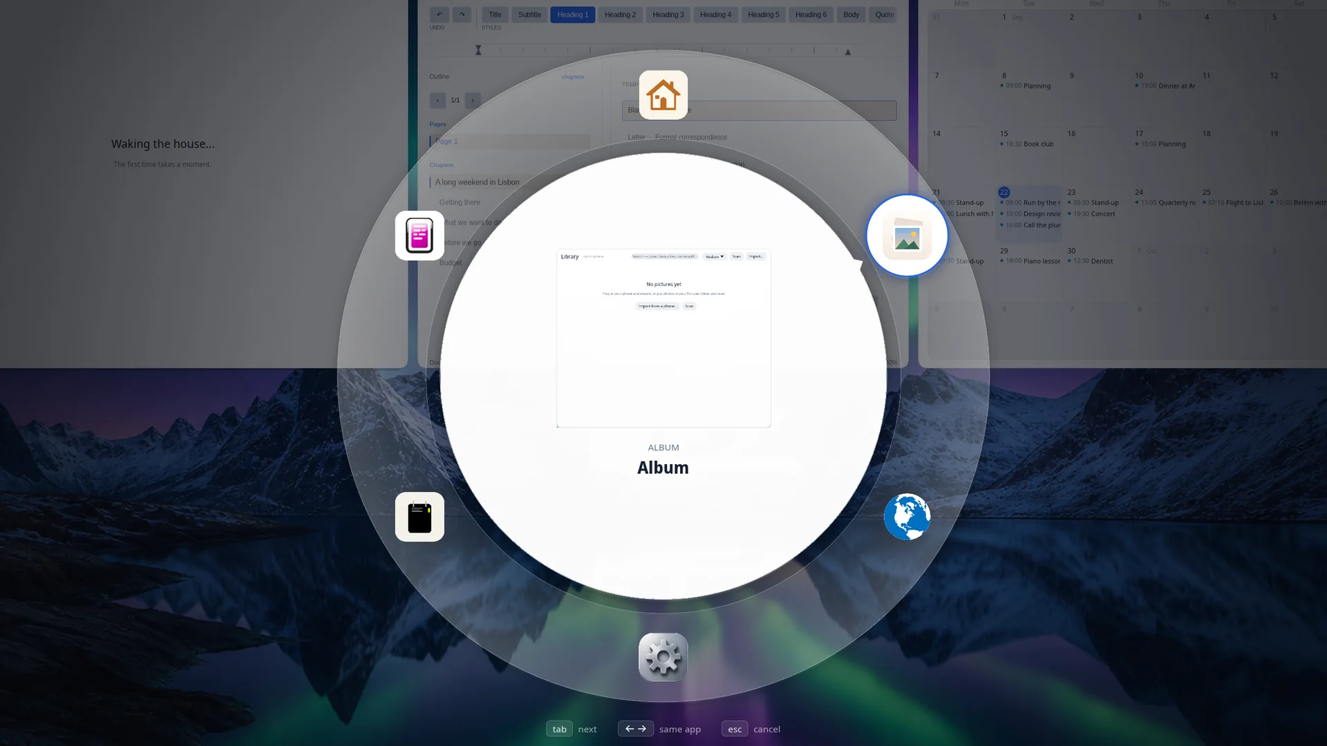 The window ring that Alt and Tab open