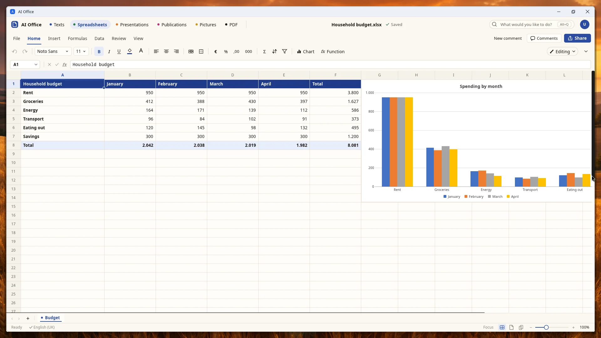 AI Office — Spreadsheets