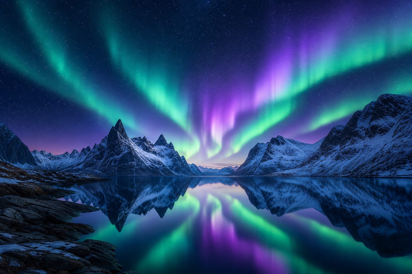 aurora fjord
