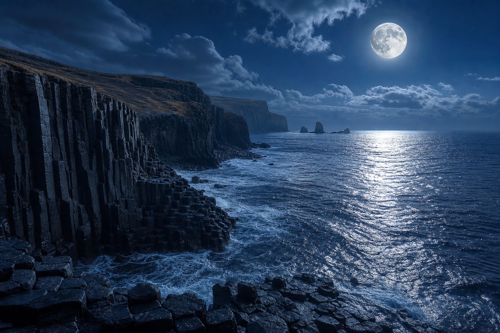 moonlit coast